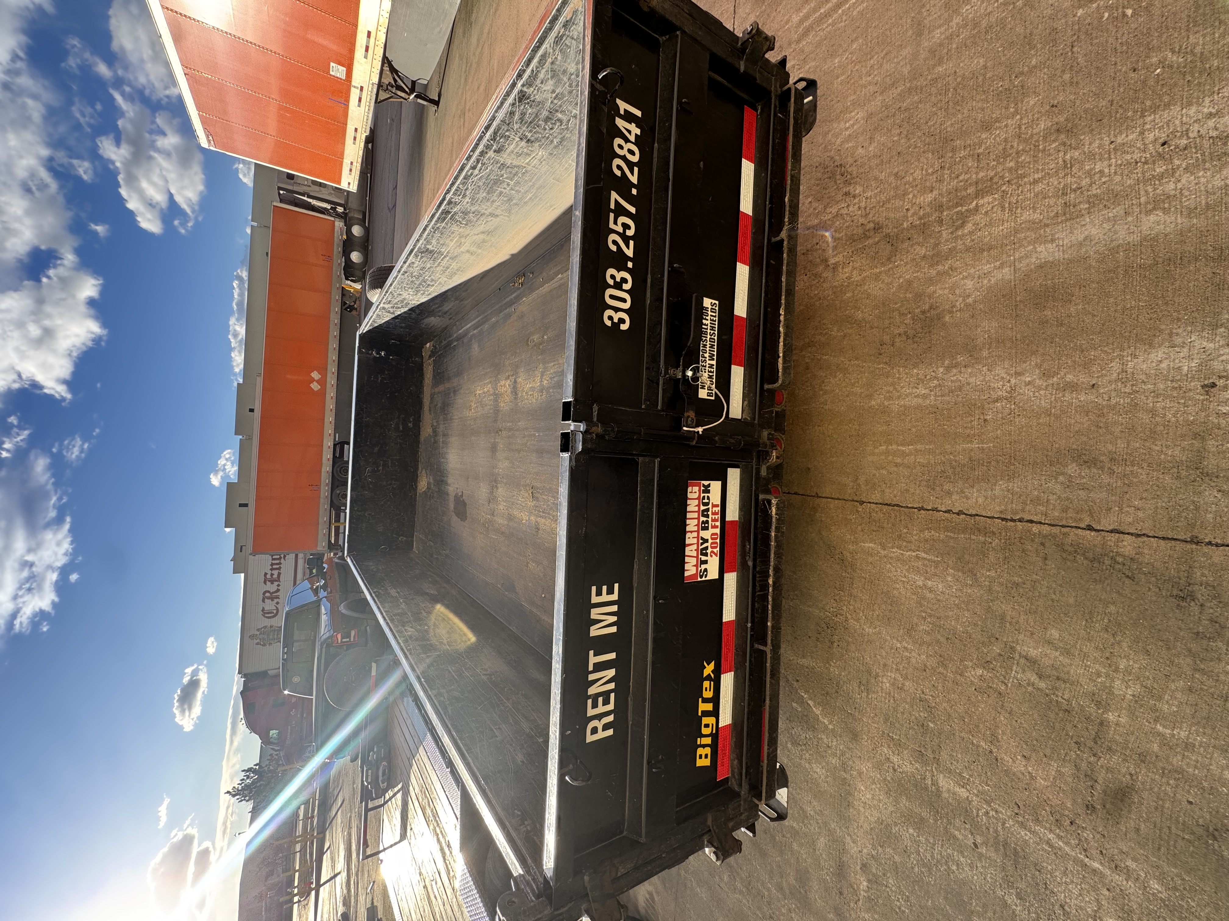 7x14ft Dump Trailer 14k thumbnail view 3 - car hauler trailer rental