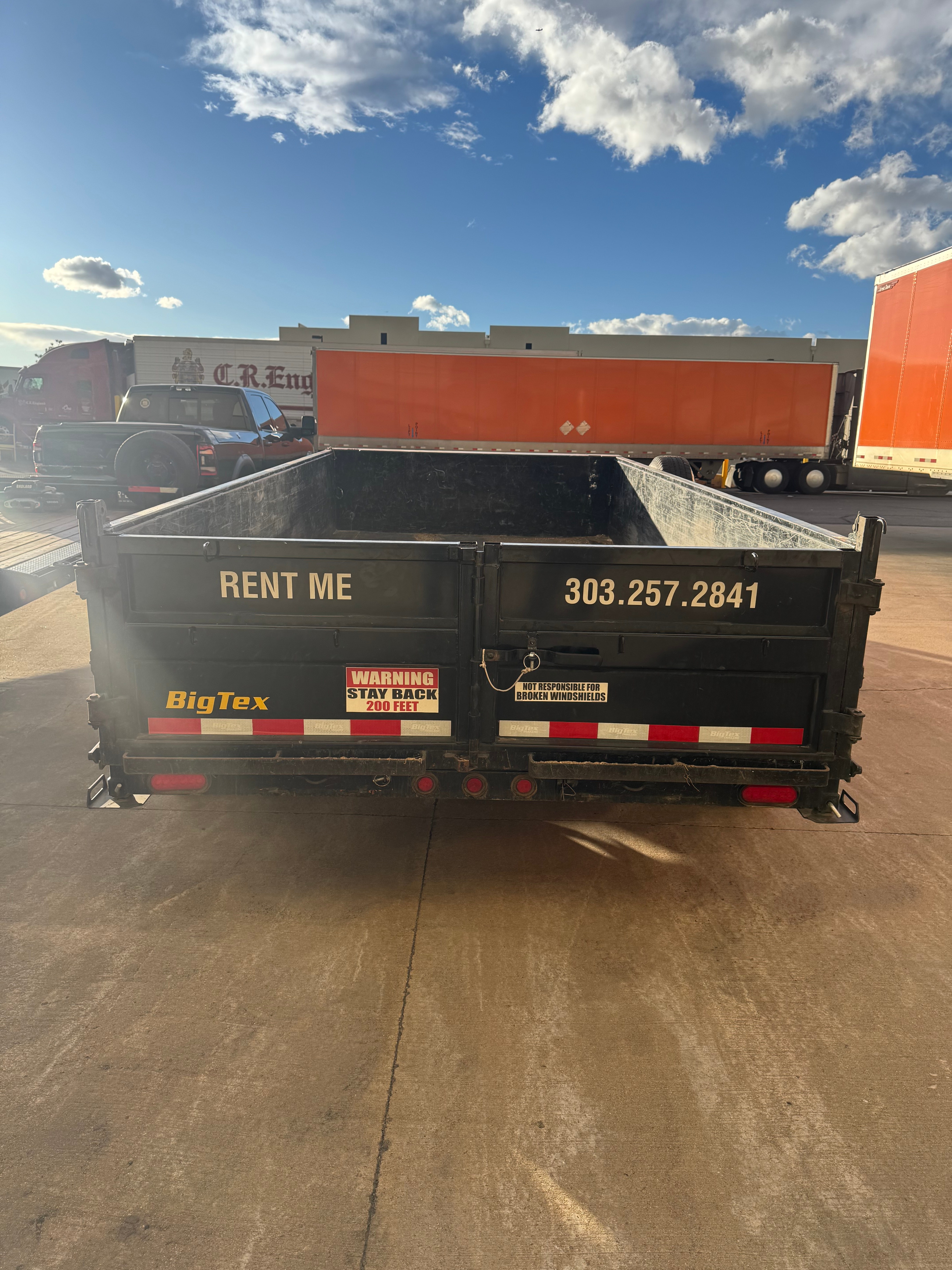 7x14ft Dump Trailer 14k thumbnail view 2 - car hauler trailer rental